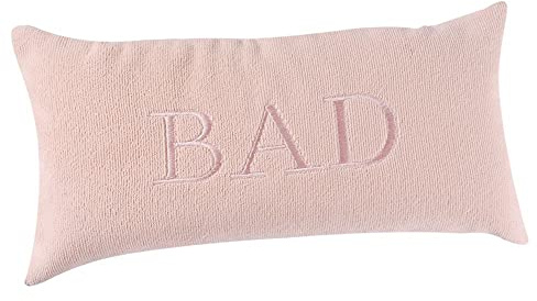 PANA® Cuscino per vasca da bagno (20x40 cm) • Poggiatesta per vasca confortevole • Supporto per il collo • Asciugatura rapida • Rosa con ricamo BAD