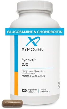 XYMOGEN SynovX DJD - Joint Support Supplement - Helps Maintain Healthy Joints - Provides Joint Tissue Building Blocks with MSM, Green-Lipped Mussel, Chondroitin & Glucosamine - 120 Capsules