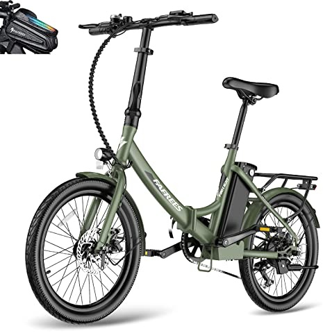 Fafrees F20 Light 20 Pulgadas Plegable E-Bike 250W para Mujer Hombre Adolescente Anciano con Batería Extraíble de 36V 14,5 Ah, Bicicleta Eléctrica Velocidad Máxima 25 km/h Shimano 7S