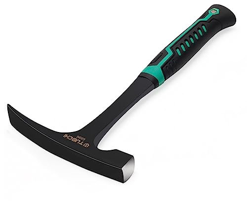 iFCOW Marteau à brique, marteau géologique professionnel en acier au carbone avec poignée confortable pour recherche minérale extérieure