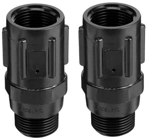 Regolatore di pressione 20psi, 2 pc Riduttore di pressione Valvola a basso flusso, sistemi di irrigazione del giardino da 3/4 pollici facili da regolatore a pressione di gocciolamento ottimo per il s