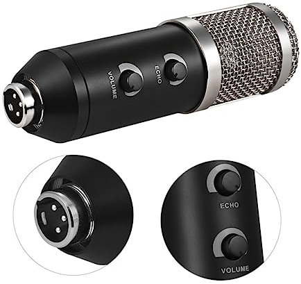 Abaodam Micrófono De Condensador con Bloqueo De Ángulo para Radiodifusión Grabación De Espuma