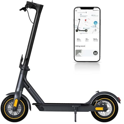 Elektroroller 10 Zoll für Erwachsene, Faltbarer E-Scooter mit 30 km Reichweite, Wartungsfreie Honeycomb-Vollgummireifen, Doppelbremssystem, App-Steuerung,Geeignet für Parks, kleine Wege usw