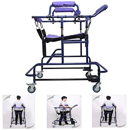 Rullator rullator för seniorer standard promenadram äldre hemiplegi rehabiliteringsstativ justerbar höjd medicinsk promenadhjälp lämplig för personer med 150-185 cm mobilit