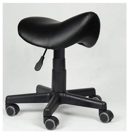 SBCGFY Tabouret de Selle hydraulique avec roulettes, Hauteur réglable, pivotant, Robuste, siège pour Clinique, Dentiste, Spa, Salons de Massage, Studio, supporte Jusqu(Noir 4054cm)