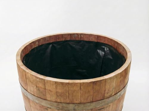 OAKENZ Half Barrel Liner Bag – UV-Resistant Recyclable Planter Liner for Whiskey, Wine & Acacia Half-Barrel Planters up to 29 (730 mm) Diameter – Protects & Extends Planter Life
