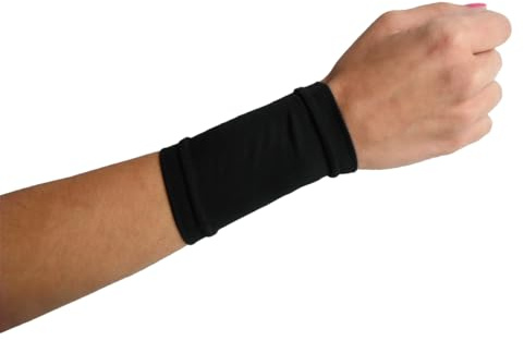 Tatjacket Tattoo Cover Up Concealer Sleeve, 2-PACK, Wrist or Instep coverage, UPF 50 Protection, Slip Free, for Men & Women (Unisex), BLACK, ONE SIZE