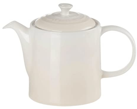 Le Creuset Hohe Kanne aus Steinzeug 1,3 Liter, Steinzeug, Meringue, 80703137160003