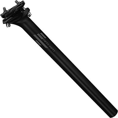 FIFTY-FIFTY Sadelstolpe för cykel, 27,2 mm, 30,9 mm, 31,6 mm, aluminiumlegering, sadelstång 350 mm, cykelsadelstöd för elcykel, MTB, Downhill, trekking stadscykel