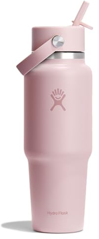 HYDRO FLASK - Travel Bottle 946 ml (32 oz) - Insulated Stainless Steel Water Bottle with TempShield Vacuum Insulation and Leakproof Flex Straw Cap - Fits Most Cupholders - Trillium