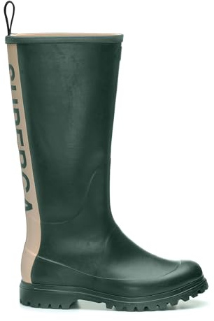 SUPERGA - Stivaletti,uomo donna,Verde,da pioggia,modello 799 RUBBER BOOTS LETTERING,numero: 37
