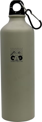 Cao - Gourde ART 0,75 litres en Aluminium - Couleur Crème - Hauteur 25 cm - Diamètre ø 7,3 cm