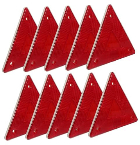 MUCKLILY 10pièces Panneau Avertissement Réfléchissant Pour Sécurité Routière Lot Avertissement De Danger Pour Conduite De Nuit Jour