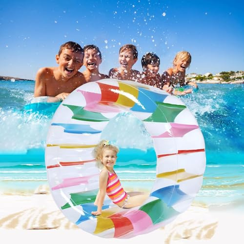 47 Pouces Jouet de Piscine Gonflable Roue à Eau, Flotteur à Rouleaux Géants pour Adultes et Enfants, Jouet Extérieur Idéal pour Les Jeux de Piscine, Bouée Piscine Gonflable