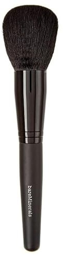 bareMinerals Supreme Finisher Makeup Powder Brush with Synthetic Fibers, For Applying Setting Powders, Highlighters + Bronzers, Vegan Blending Brush