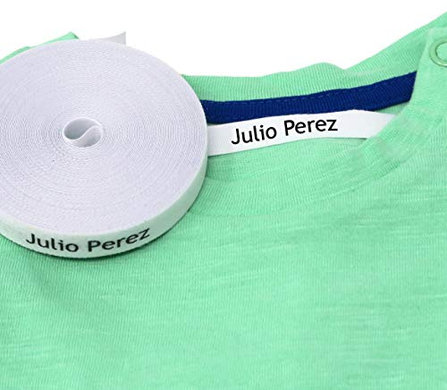 100 Etiquetas termoadhesivas personalizadas para ropa (PLANCHAR). Etiquetas de tela para planchar con CERTIFICADO ECOLÓGICO ideales para niños, bebés y abuelos. NOMBRE PERSONALIZADO.