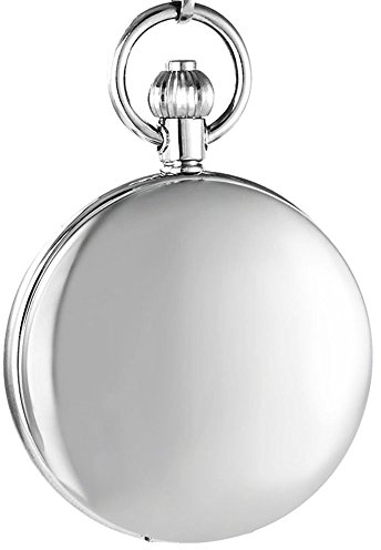 OGLE Klassischer Spiegel Kette Schwarz Fob Selbstaufziehende Automatische Skelett Mechanische wasserdichte Taschenuhr