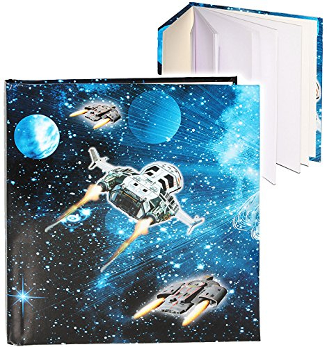 alles-meine.de GmbH Poesiealbum/Notizbuch - Weltraum - Space - Raumschiff - blanko weiß - Dickes Buch gebunden - 96 Seiten - Reisetagebuch/Tagebuch - Softcover/Fotobuch..