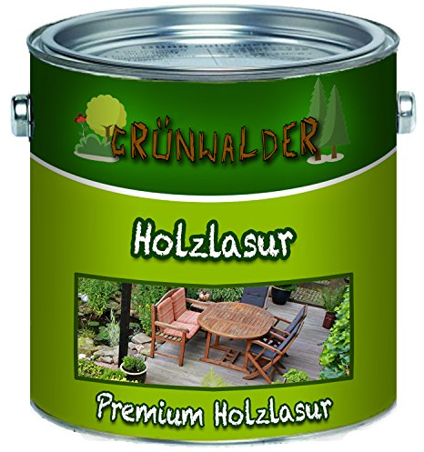 Grünwalder Holz-Lasur premium Terrassen-Öl aromatenfreie Alkydharz-Basis verhindert Verfärbungen des Holzuntergrundes schon nach dem ersten Anstrich (1 L, Kiefer)