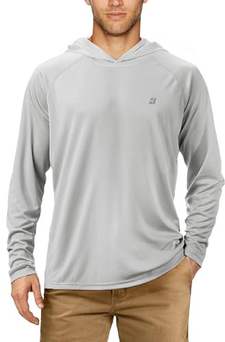 Roadbox UPF 50+ Fishing Shirts for Men Long Sleeve Sun Protection Lightweight Outdoor UV Hiking Shirts