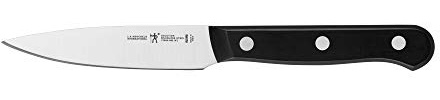 HENCKELS Solution Razor-Sharp 4-inch Compact Chef Knife, German Engineered Informed by 100+ Years of Mastery, Black/Stainless Steel