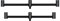 Fox Black Label 3 Rod Slim Buzz Bars - 2 Buzzerbars für Banksticks & Rod Pods, Rutenhalter zum Karpfenangeln, Rutenhalterung, Rutenständer, Rutenauflage