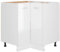 Festnight Küchenschrank Eckunterschrank Unterschrank Küche Küchenunterschrank Küchenblock Küchenzeile Küchenmöbel Küchenmodule Küchen Schrank Hochglanz-Weiß 75,5x75,5x80,5 cm