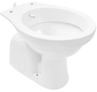 Belvit Dusch WC mit Bidet Funktion – Standtoilette mit Taharet, senkrechtem Bodenabgang, Hygienedusche, Sanitärkeramik ohne WC-Sitz