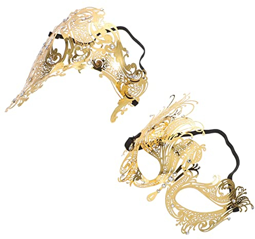 PACKOVE 2St Maske camoing heater Leistung augenklappen karnawal Erfordernis jungenschmuck jewellery partytröten masks Gold Halloween schmücken Zubehör Kleidung bilden