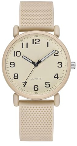 CIVO Fácil Leer Reloj Mujer Analogico: Minimalistas Impermeable Goma Casual Cuarzo - Deportivo Clasico Regalo Relojes Pulsera Mujer Rosa