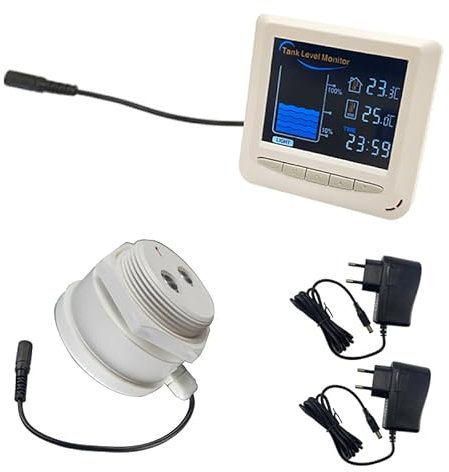 EPTTECH Smart TLC2101 WL 433 MHz Monitor del livello del serbatoio senza fili, sensore del livello dell'acqua/dell'olio, display LCD, allarme domestico, rilevatore di liquidi