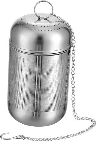 OUNONA Caja de Especias Inoxidable Filtro Reutilizable para Cocinar Colador de 1 Multiusos para Cocina y Restaurantes