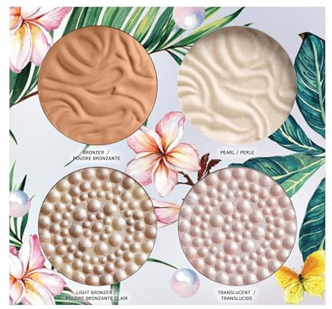 Physicians Formula All Star Quad Palette, Palette de Maquillage avec Poudre Bronzante, Enlumineur et Poudre pour le Visage, Avec Beurres Amazoniens Hydratants, Texture Douce Modulable, Format Voyage
