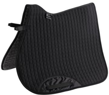 Merauno ® Tapis de selle de saut anglais pour chevaux, GP universel, doux, durable, de qualité supérieure, en coton, respirant, facile à nettoyer, polyvalent, noir VSS