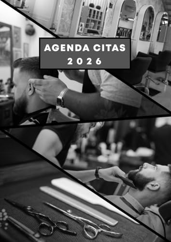 Agenda citas peluquería 2026: 1 día por página con horarios 7:00 a 22:30 | intervalos de 30 minutos | 4 columnas | Tamaño A4