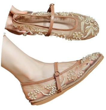 Ballerines pour femme, chaussures de danse, chaussures d'été, chaussures à enfiler, chaussures basses, chaussures traditionnelles, chaussures de fête de la bière, chaussures de mariage, chaussures