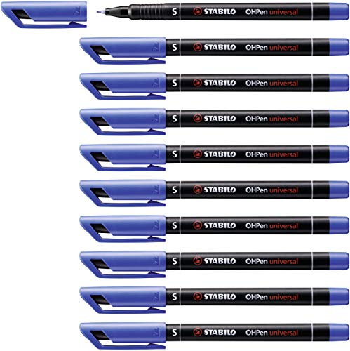 STABILO - Folienstift - OHPen universal - permanent superfein - 10er Pack - blau