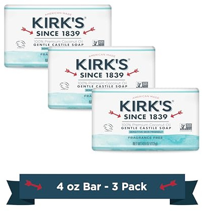 Kirk's Fragrance Free Castile Bar Soap (3 Pack)