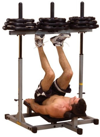 Body-Solid PVLP-156X Powerline-Serie vertikale Beinpresse inkl. 3X 50mm-Adapter und 100kg Hantelscheiben (50mm) (Hantelscheiben Polyurethan (4 Grifflöcher))