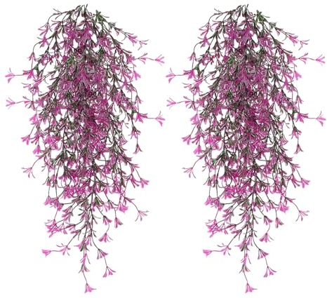 2 Stück 78CM Kunstpflanze Hängend Grün Künstliche Hängepflanzen Wie Echt Wartungsfreie Künstliche Pflanzen Hängend Hängepflanze Künstlich Efeu für Hochzeit Büro Garten Party Wanddekoration Hausgarten