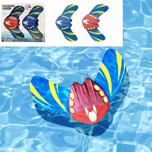 sizzlepop 2 Stücke Unterwasser Glider, Pool Spielzeuge, Tauchspielzeug, Pool Toys, Drücken Sie einfach den unter die Wasseroberfläche und er bewegt Sich wie EIN Kleiner Fisch (M)