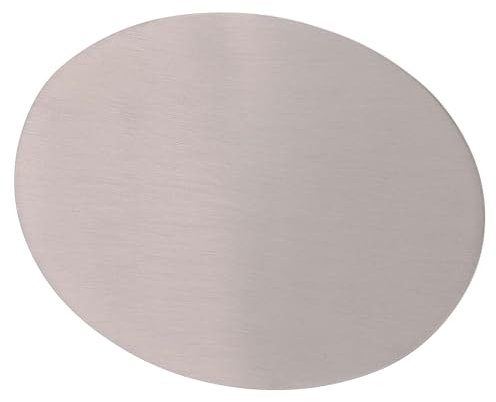 Piatto ovale portacandele acciaio inox opaco 13,5x10 cm