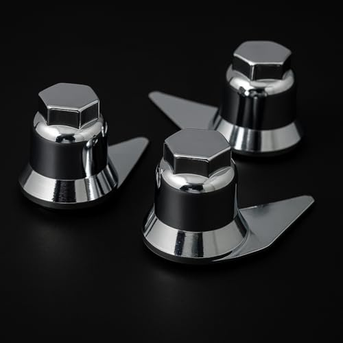 24/7 AUTO 60 tapas de plástico cromadas para tuercas de rueda de 32 mm, tapas indicadoras ADR para camión, camión, remolque, autobús, llanta, protección de pernos