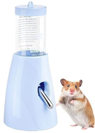 yybng Biberón para Hámster - Bebedero para Roedores con Base Fija | Suministros 8cl para Animales Pequeños Antifugas para Ardilla Chinchilla Jerbo Conejo