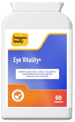 Eye Vitality+ |Complex with Lutein, Zeaxanthin, Bilberry and Vitamin A | Vision and Retinal Support | 60 Capsules | UK Made