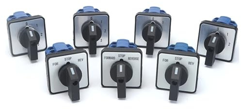 1 pz 48x48mm Pannello 2/3/4/5 Posizioni 8 Pin Terminale Interruttore di commutazione universale 240V 20A Interruttore selettore a camma rotante a scatto(0-1-2)