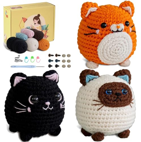 KINDLUME Kit Uncinetto, Kit Uncinetto Principianti, Uncinetto Set, Kit per Uncinetto, con Tutti i Materiali, per Relax Creativo, Idee Regalo Personalizzate, Attività Manuali Con Bambini