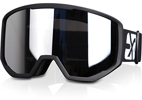 EXP VISION Skibrille Pro Anti-Beschlag-Skibrille, 100% UV400-Schutz, Snowboardmaske, Maske und Skibrille, Motorrad, Skateboard, für Männer, Frauen, Jungen und Mädchen