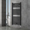 Kibath L420603 Toallero Radiador Secatoallas 120 cm x 50 cm Circuito calefacción Acabado Negro Mate Fabricado en Acero-No eléctrico