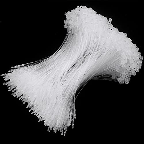 FYSL Sicherheitsfäden 1000 Stück Sicherheitsfäden für Etiketten, 126mm Sicherheitsfäden Transparent, Sicherheitsfäden Loop Pins für Kleidung, Schuhe und andere Produktetiketten